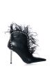 AZALEA WANG ALEJANDRA BLACK FEATHER BOOTIE Online now