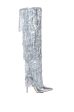 AZALEA WANG ADRIEL SILVER FRINGE BOOT For Sale