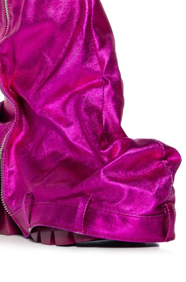 AZALEA WANG ANGELA FUCHSIA FLAT BOOTIE Cheap