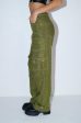 AMMO BONNE SOIREE RHINESTONE CARGO PANTS IN OLIVE For Cheap