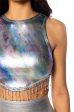 ALL SUMMER LONG FRINGE DETAIL TIE DYE TANK TOP Cheap