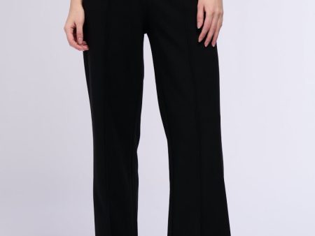 ADELE BUTTON DETAIL FOLDED WAIST WIDE LEG TROUSER Online Sale