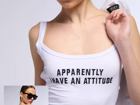 APPARENTLY I HAVE AN ATTITUDE LACE UP BACK TANK TOP Online