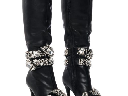 AZALEA WANG ALONZA BLACK DIAMOND EMBELLISHED BOOT Discount