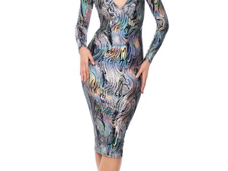 ANOTHER PLANET METALLIC MIDI DRESS For Cheap