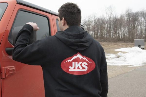 JKS Manufacturing Zippered Black Hoodie - Medium Supply